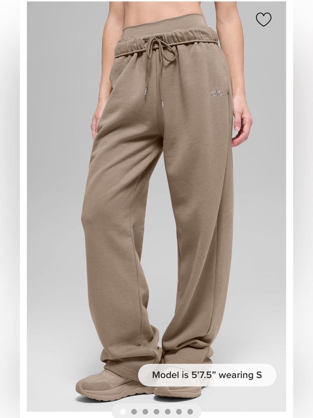 ALO Accolade Straight Leg Sweatpant Tan Size Medium